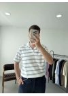 Çizgili Polo Yaka T-Shirt