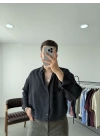 Dokulu Oversize Gömlek