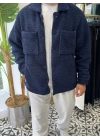 Düğmeli Peluş Ceket