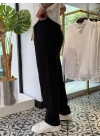 Nakışlı Oversize Keten Pantolon