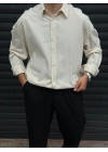 Overize Premium Keten Gömlek