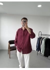 Oversize Çizgili Gömlek