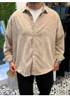 Oversize Kadife Gömlek