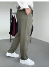Pileli Baggy Kumaş Pantolon