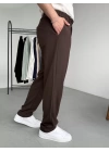 Pileli Baggy Kumaş Pantolon