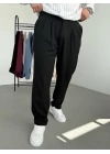 Pileli Baggy Kumaş Pantolon