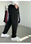 Pileli Baggy Kumaş Pantolon