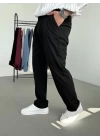 Pileli Baggy Kumaş Pantolon