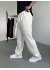 Pileli Keten Pantolon
