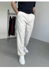 Pileli Keten Pantolon