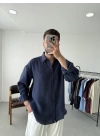 Tensel Kumaş Oversize Gömlek