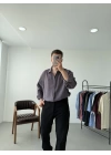 Tensel Kumaş Oversize Gömlek