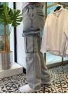 Yıkamalı Cep Detay Baggy Jean
