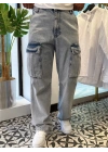 Yıkamalı Cep Detay Baggy Jean