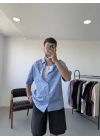 Yıkamalı Kısa Kol Gömlek