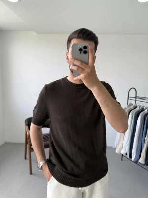 Bisiklet Yaka Triko T-Shirt