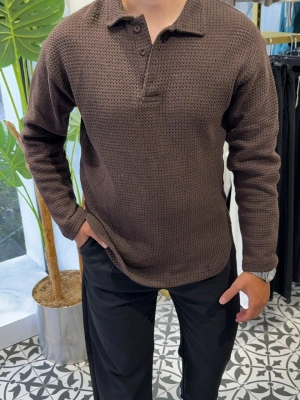 Delikli Polo Yaka Triko