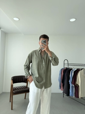 Dokulu Oversize Gömlek
