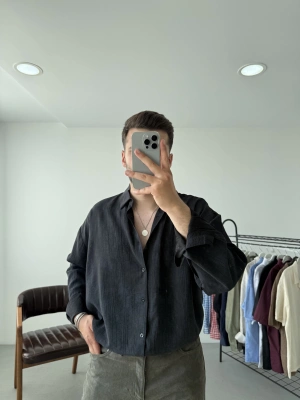 Dokulu Oversize Gömlek