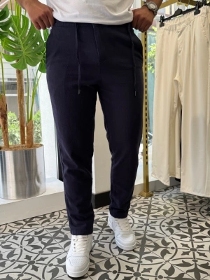 İp Detaylı Keten Pantolon