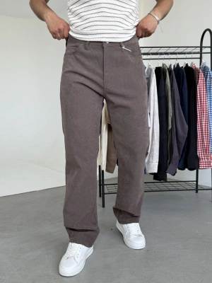 Kadife Dokulu Kumaş Pantolon