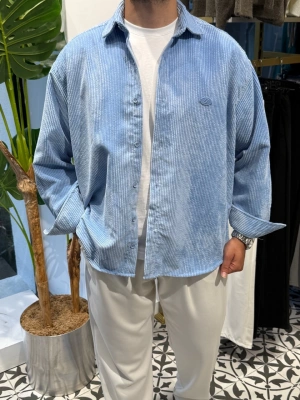Oversize Kadife Gömlek