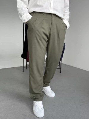 Pileli Baggy Kumaş Pantolon