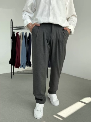 Pileli Baggy Kumaş Pantolon