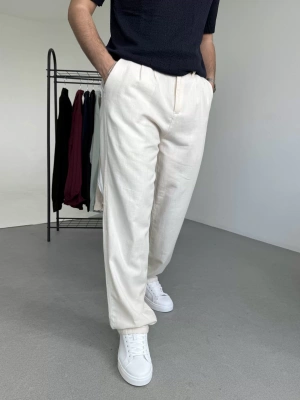 Pileli Keten Pantolon