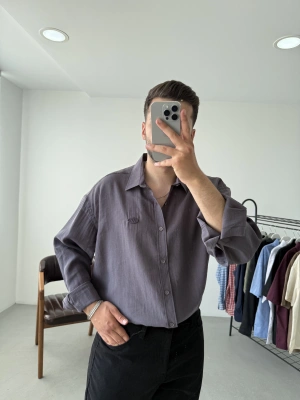 Tensel Kumaş Oversize Gömlek