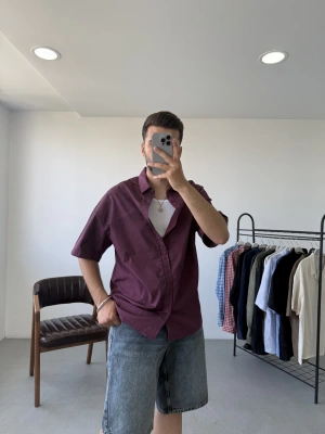 Yıkamalı Kısa Kol Gömlek