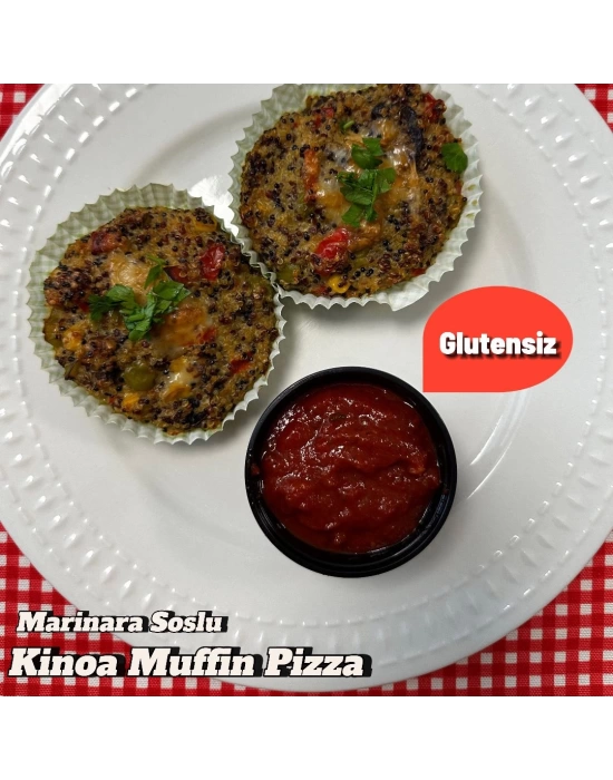 Glutensiz Kinoa Muffin Pizza