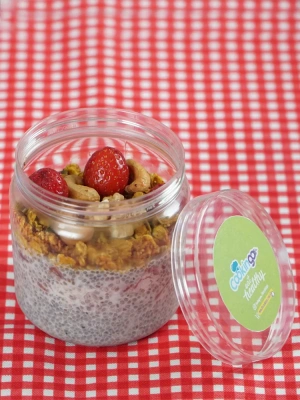 Acai Çilekli Pudding