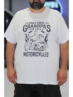 Erkek Bisiklet Yaka Baskılı Kısa Kollu Always Believe in Yourself Siyah