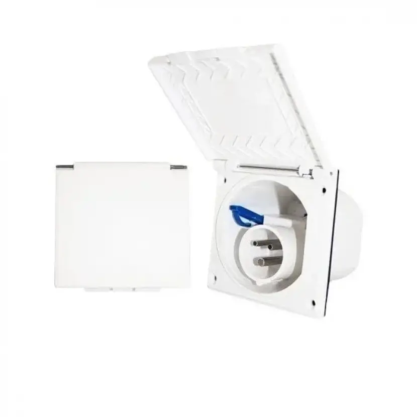 Westacc Beyaz 220V CEE Soket Karavan Dış Gömme Elektrik Girişi