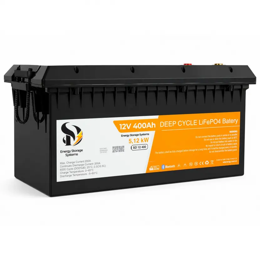 SD Energy 12v 400Ah EVE, JK Bms 6000DOD Bluetooth Lifepo4 Lityum Akü