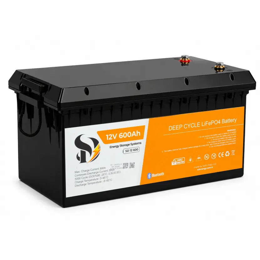 SD Energy 12v 600Ah EVE, JK Bms 6000DOD Bluetooth Lifepo4 Lityum Akü