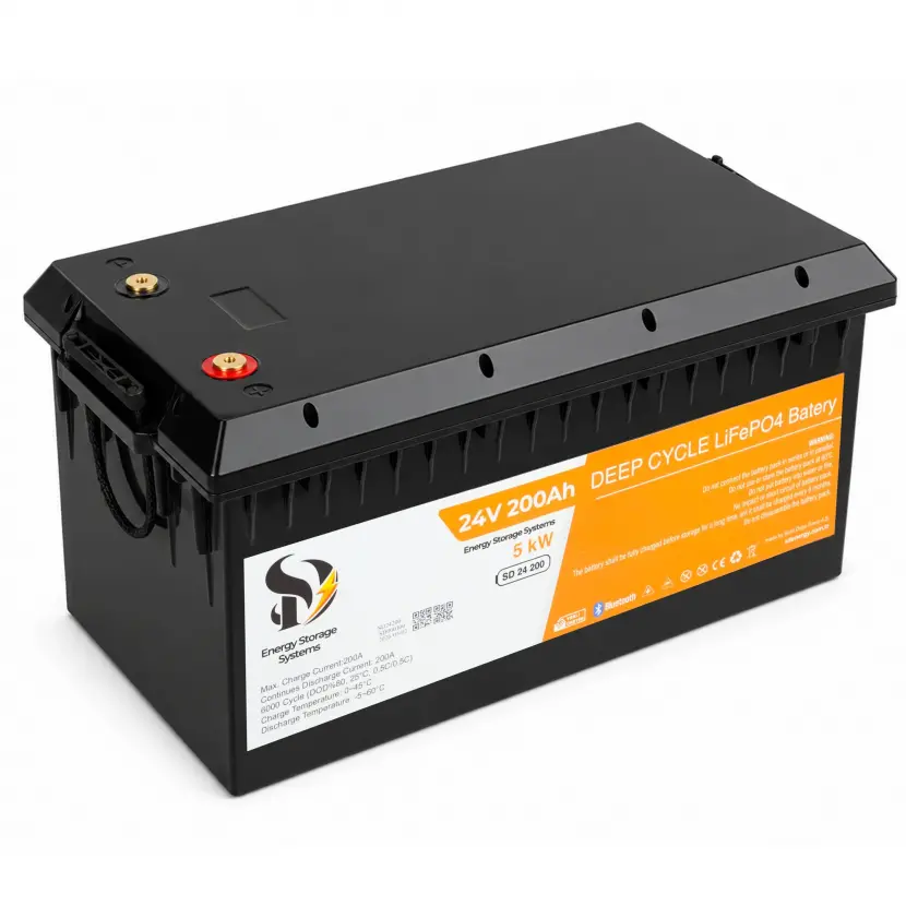 SD Energy 24v 200Ah EVE, JK Bms 6000DOD Bluetooth Lifepo4 Lityum Akü