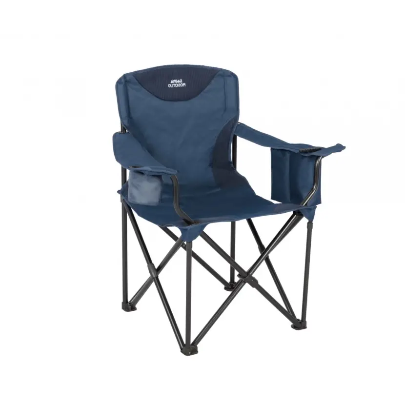 Aygaz Outdoor XXL Kıng Lacivert 150Kg Çelik Katlanır Kamp Sandalyesi