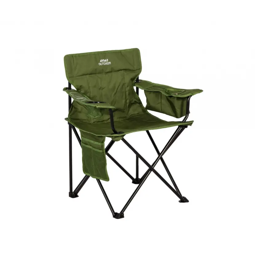 Aygaz Outdoor Yeşil 100Kg Çelik Katlanır Kamp Sandalyesi