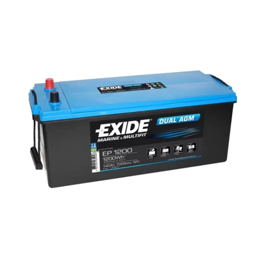 Exide EP1200 12V 140 Ah Dual Marin Agm Akü (Avrupa Üretimi)