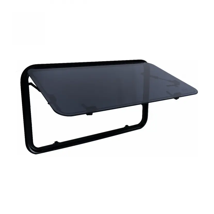 Jarup Flat Amortisörlü Karavan Penceresi 45x110 cm Siyah (JR45110FB)