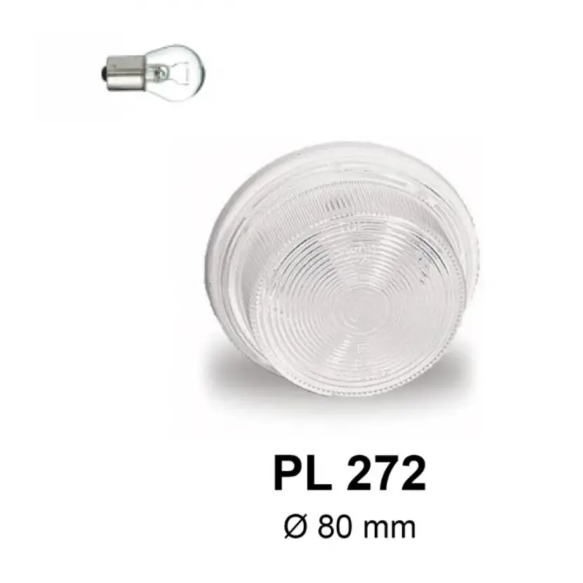Jokon PL 272 Karavan Ön İşaret Işığı Beyaz Ø80 mm 12V Gabari Lambası (JK13.5008.000)
