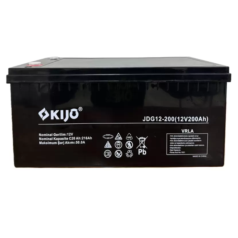 KIJO 12V 200A JDG Serisi 2300 Derin Döngü AGM JEL Akü