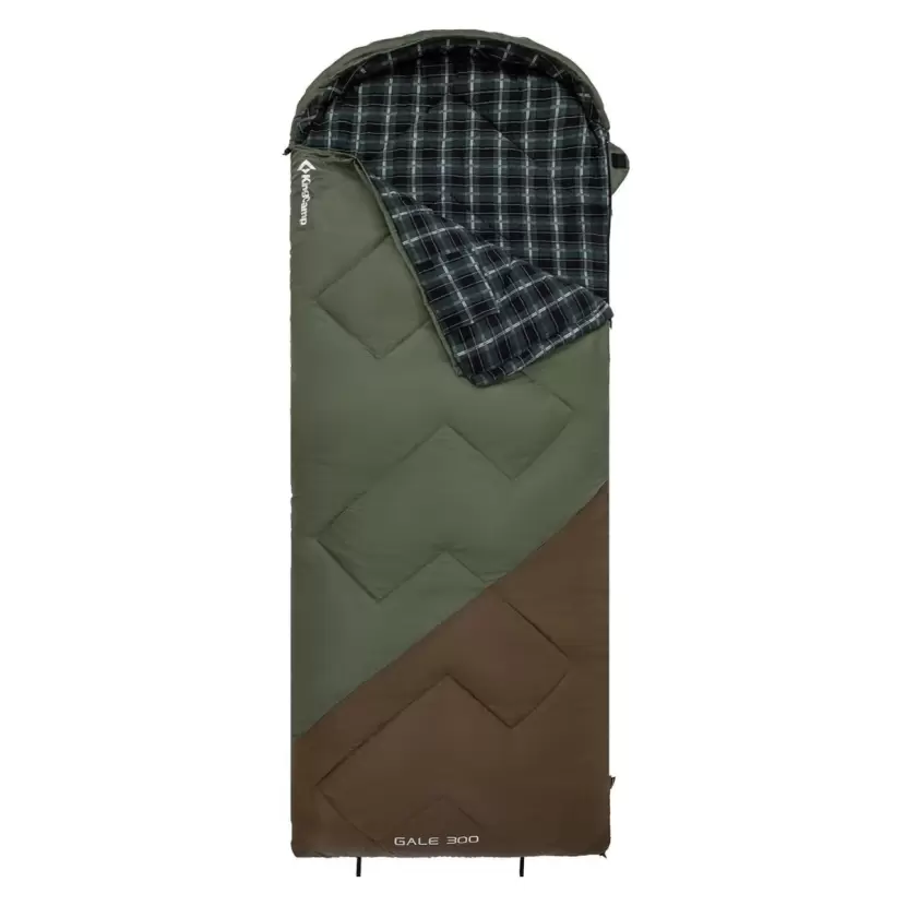 KingCamp Gale 300 Deluxe Uyku Tulumu Green & Brown