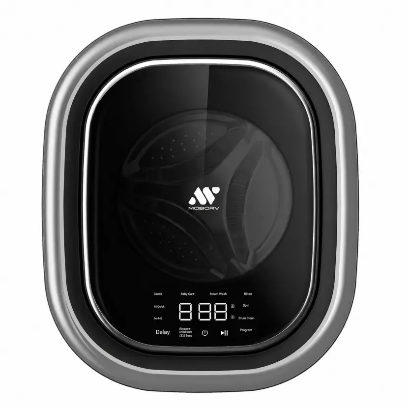 MOBORV M21 2,5kg Gri Mini Tekne ve Karavan Çamaşır Makinesi