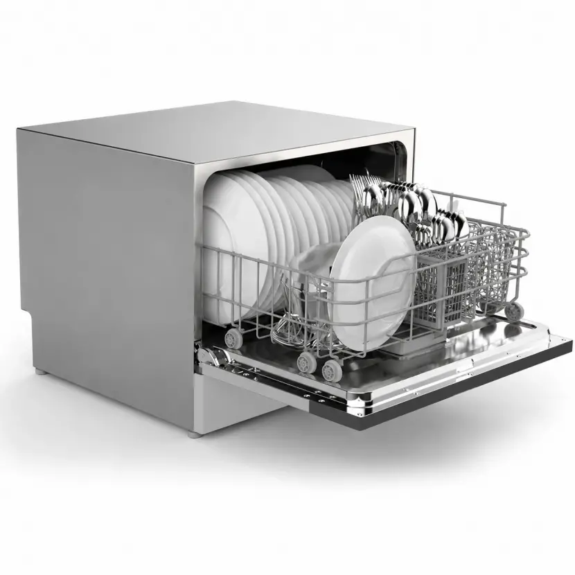 MoboRv C06 220v Ankastre veya Tezgah Üstü PTC Kurutmalı Karavan Bulaşık Makinesi