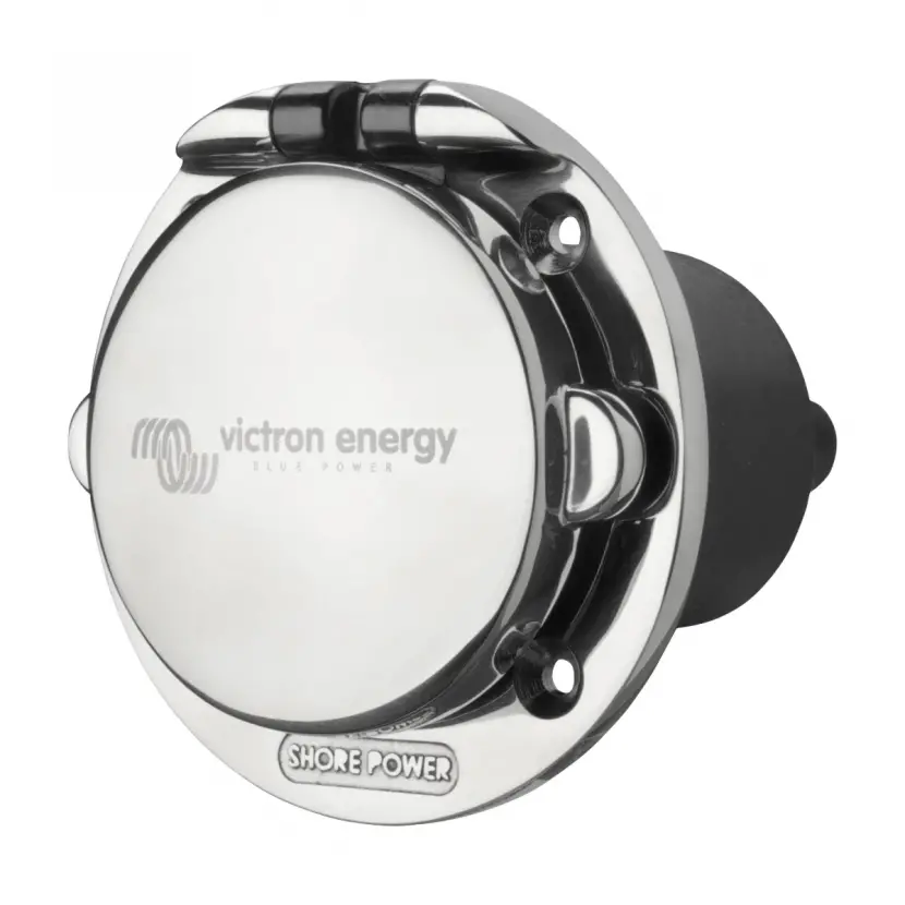 Victron Power Inlet 32A 250V CEE 2P+E Paslanmaz Çelik Kapaklı IP56 Dış Elektrik Giriş Soketi