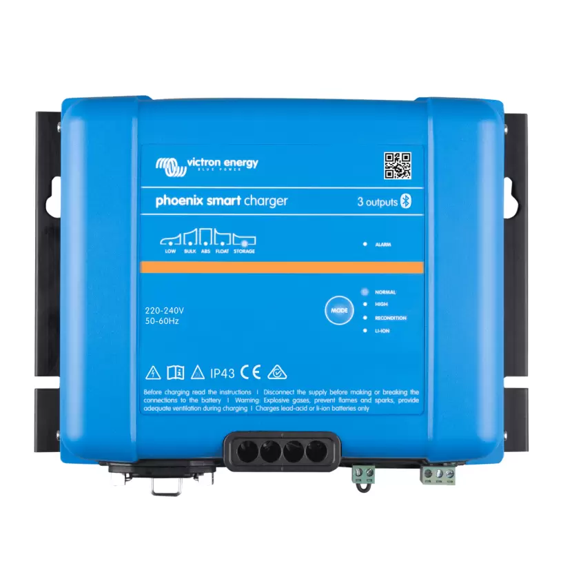 Victron Phoenix Smart IP43 24/16 (3) 230V 24V 16 Amper 3 Çıkışlı Akü Şarj Cihazı