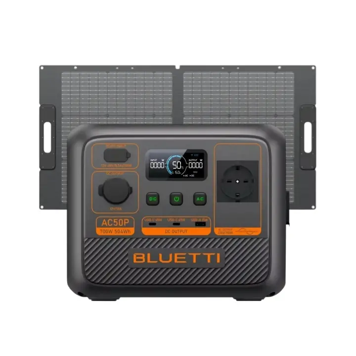 Bluetti AC50P UPS 504Wh + Bluetti 100W Güneş Paneli Taşınabilir Güç Kaynağı